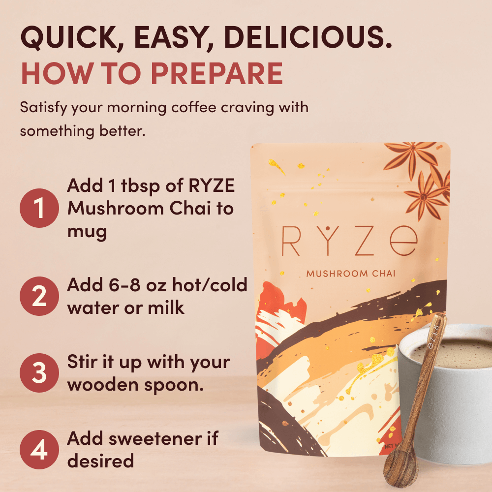Mushroom Chai (20 Servings) - Sip with Purpose
