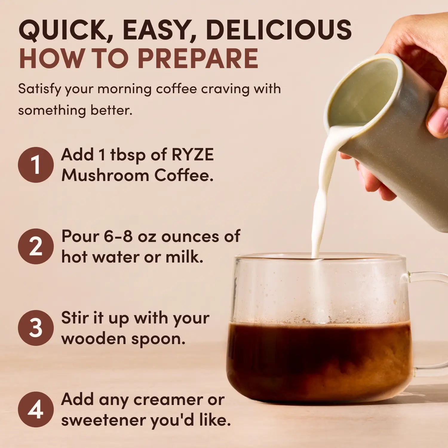 Mushroom Coffee Dark Roast (30 Servings) - Daily Coffee Upgrade