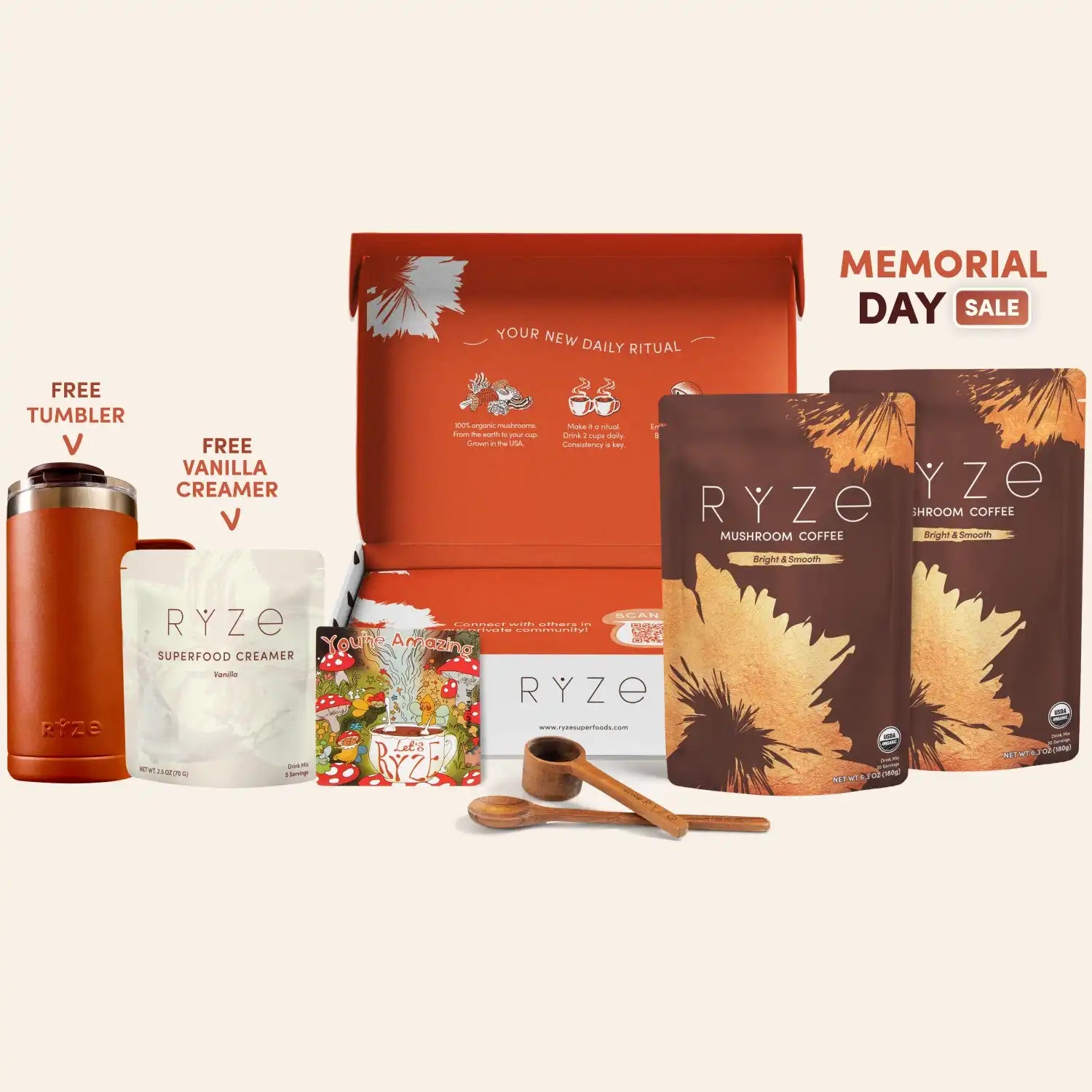 Mushroom Coffee Starter Kit (60 servings) - Coffee with Purpose