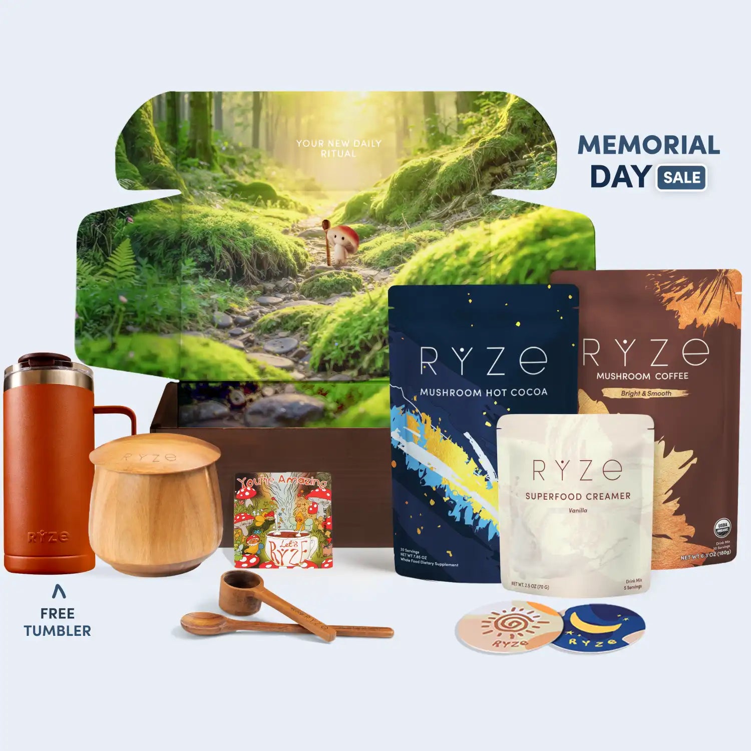 RYZE Ritual Set (Cocoa + Coffee) - Sip and Go